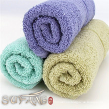 Home use colorful jacquard satin cotton soft bathroom towel set
